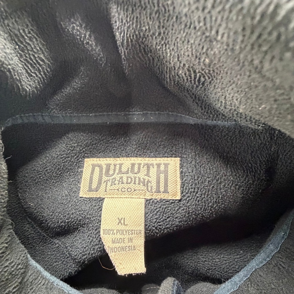 Duluth Trading Co Mens XL Black Full Zip Fleece Jacket Tactical Pocket Mock Neck - Picture 6 of 9